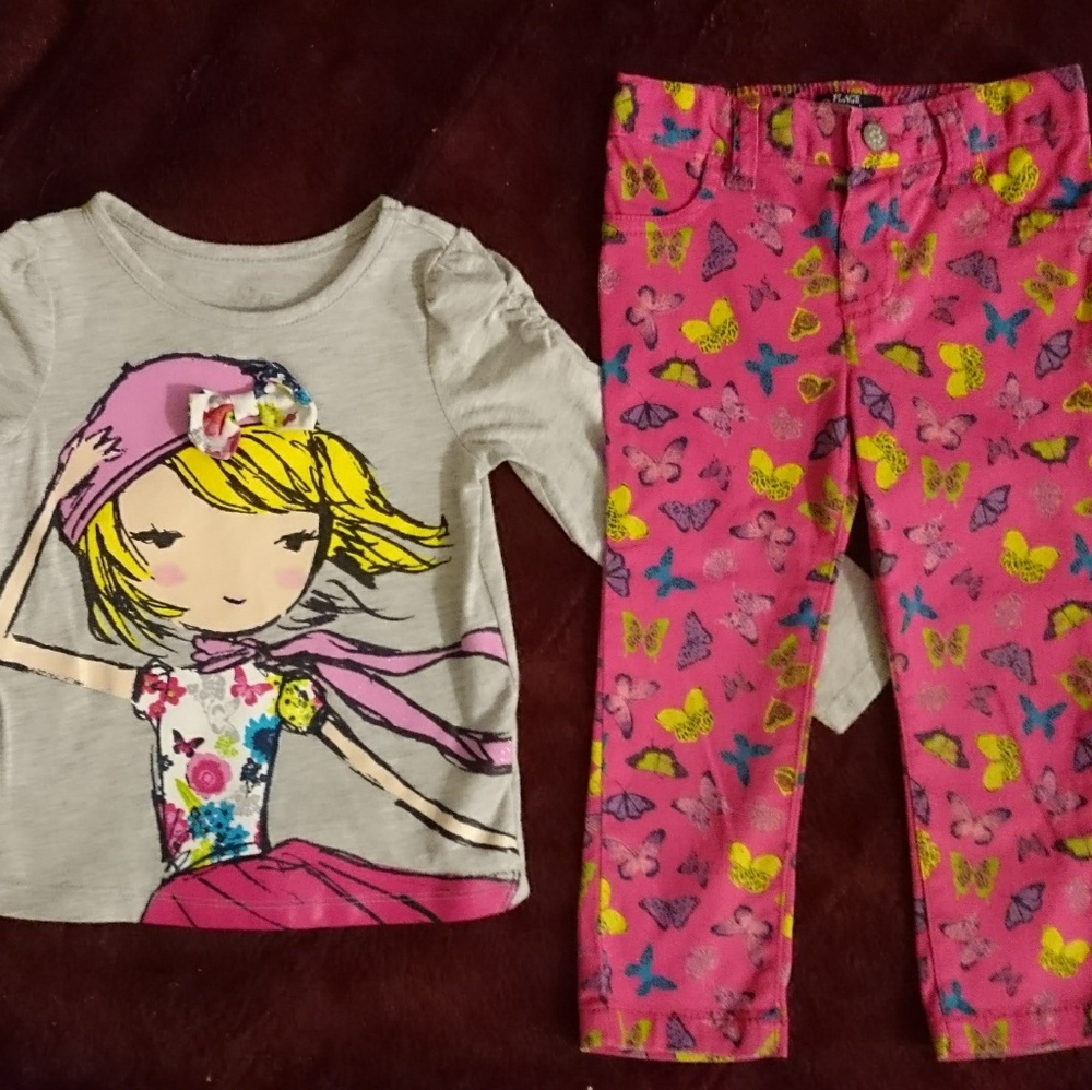 Matching Children's Place Butterfly Outfit
